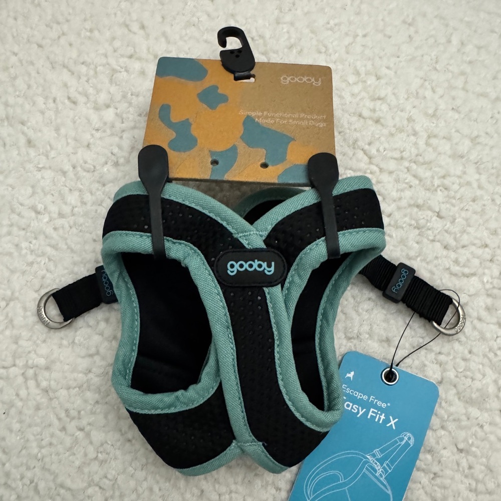 NWT Gooby Escape Free Easy Fit X Step-In Dog Harness - Seattle Blue, Size XS